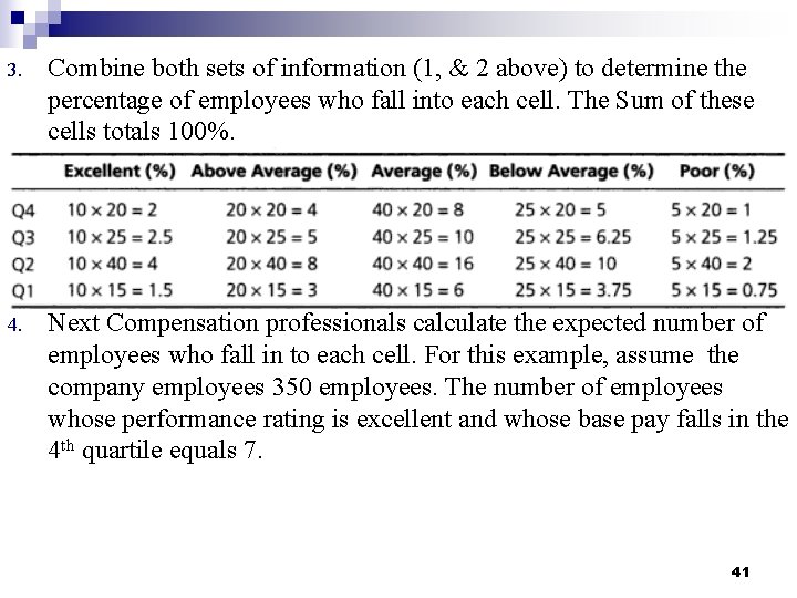3. Combine both sets of information (1, & 2 above) to determine the percentage 3. Combine both sets of information (1, & 2 above) to determine the percentage