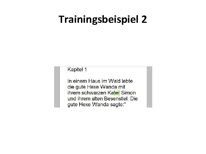 Trainingsbeispiel 2 