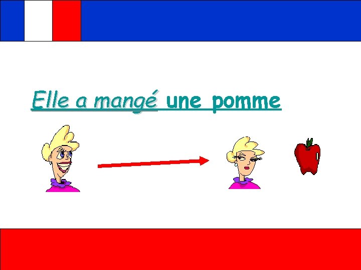 Elle a mangé une pomme 
