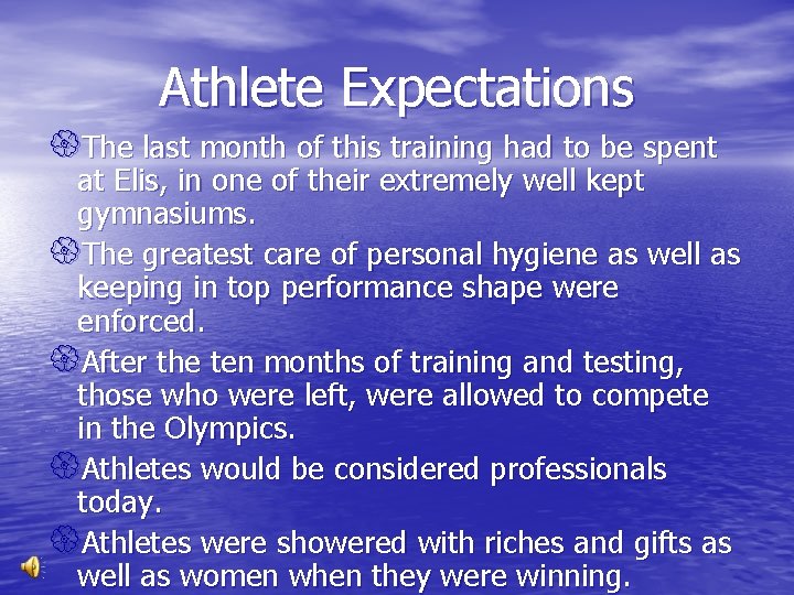 Athlete Expectations {The last month of this training had to be spent at Elis,