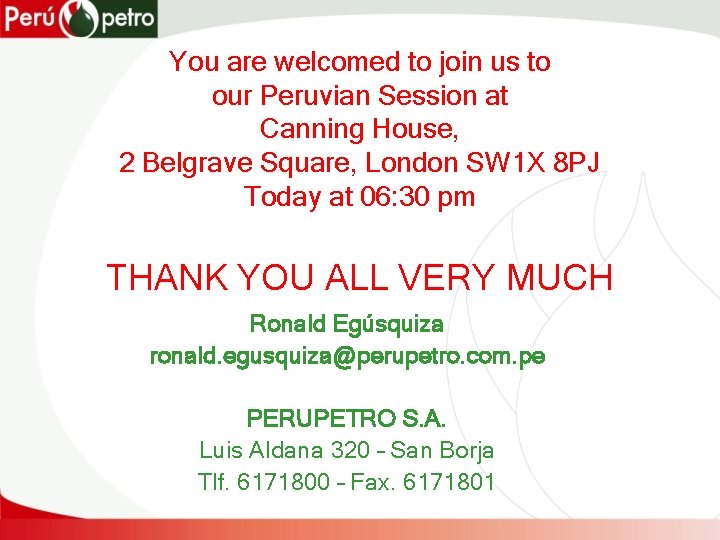 You are welcomed to join us to our Peruvian Session at Canning House, 2