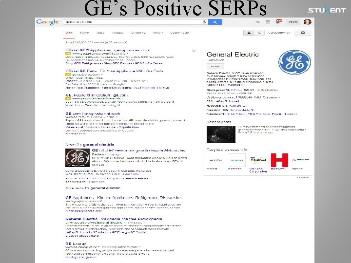 GE’s Positive SERPs 