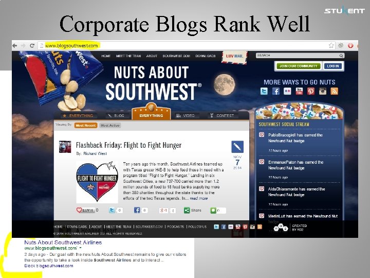 Corporate Blogs Rank Well 