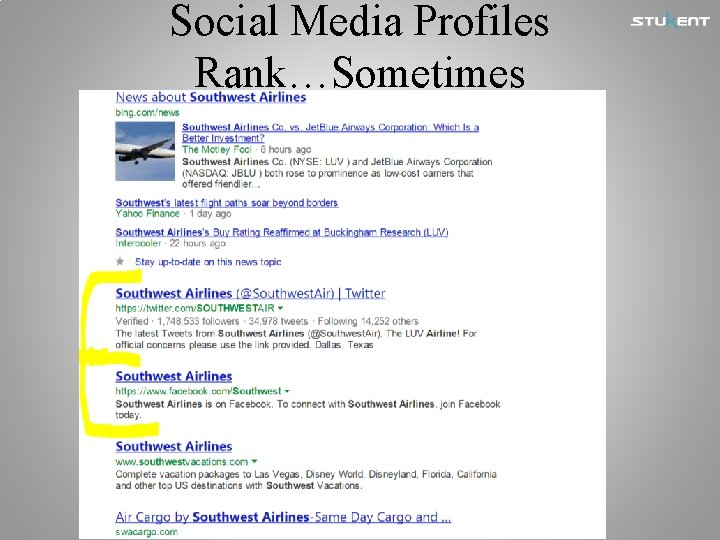 Social Media Profiles Rank…Sometimes 