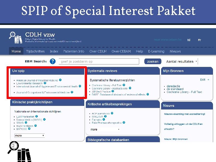 SPIP of Special Interest Pakket EBMPractice. Net 