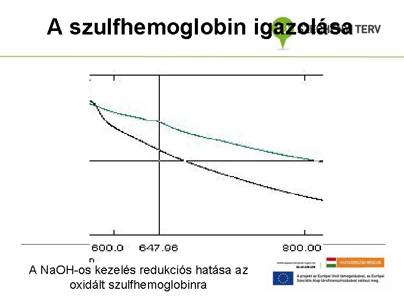 A szulfhemoglobin igazolása A Na. OH-os kezelés redukciós hatása az oxidált szulfhemoglobinra 