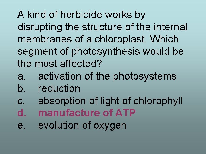 A kind of herbicide works by disrupting the structure of the internal membranes of