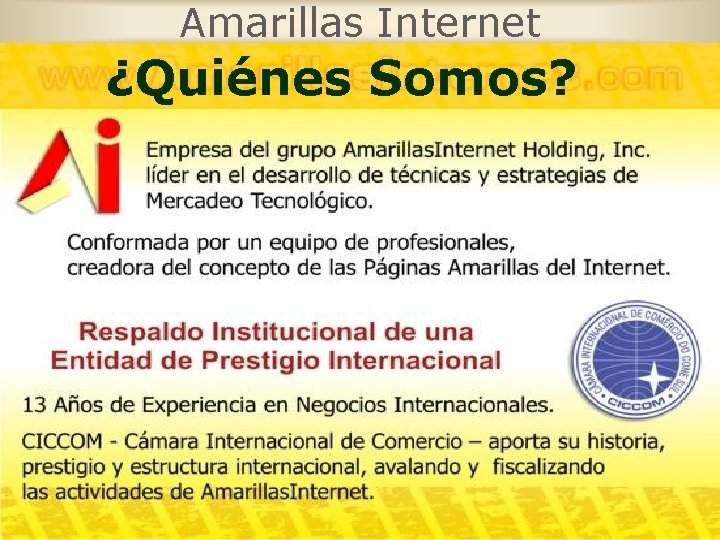 Amarillas Internet ¿Quiénes Somos? 