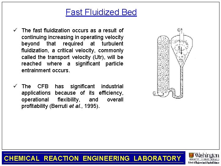 Fast Fluidized Bed ü The fast fluidization occurs as a result of continuing increasing