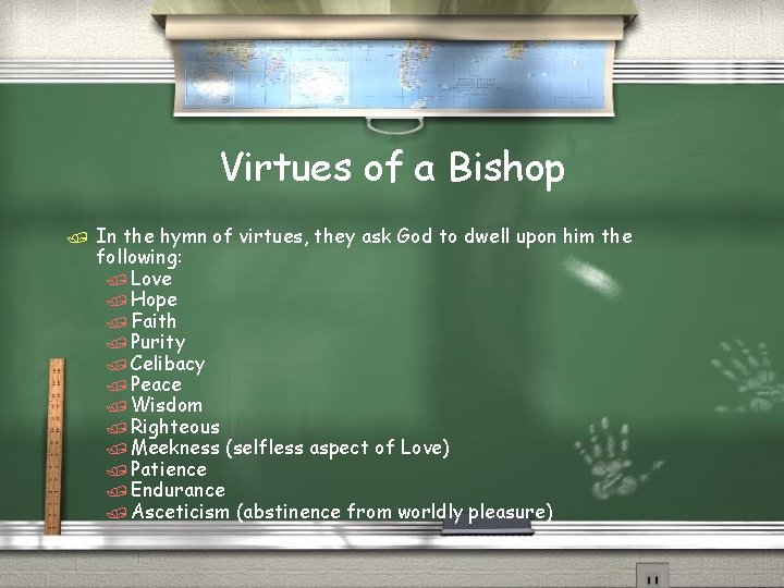 Virtues of a Bishop / In the hymn of virtues, they ask God to