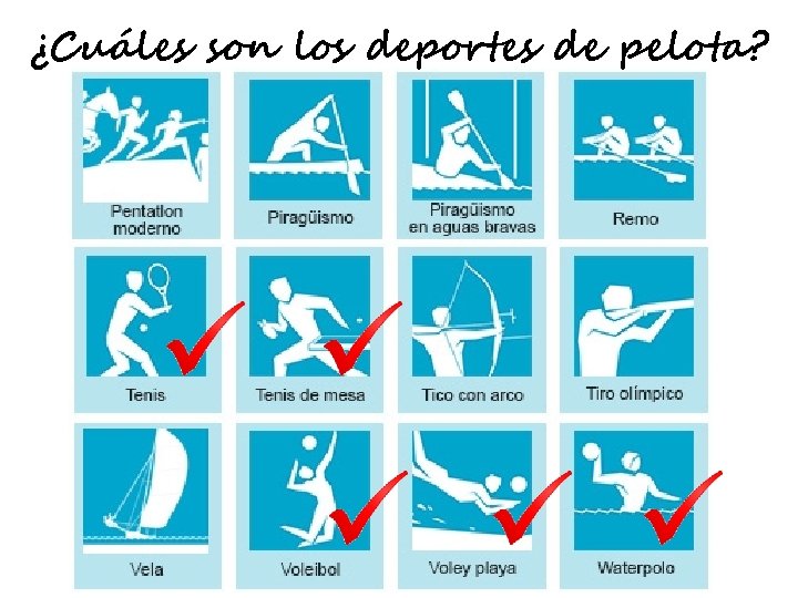 ¿Cuáles son los deportes de pelota? 