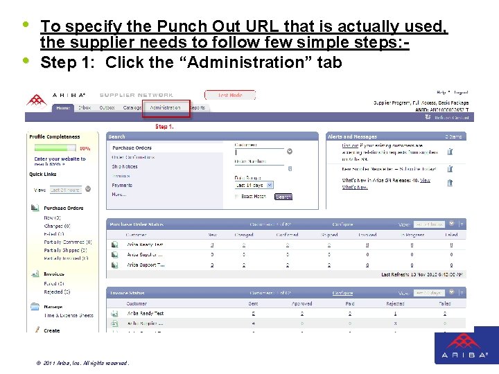 • • To specify the Punch Out URL that is actually used, the • • To specify the Punch Out URL that is actually used, the