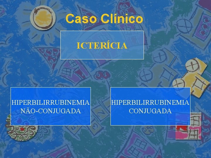 Caso Clínico ICTERÍCIA HIPERBILIRRUBINEMIA NÃO-CONJUGADA HIPERBILIRRUBINEMIA CONJUGADA 