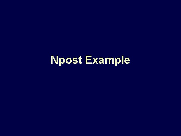 Npost Example 