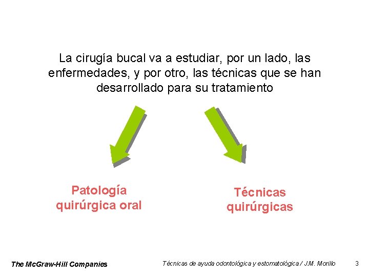 La cirugía bucal va a estudiar, por un lado, las enfermedades, y por otro,