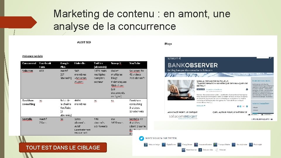 Marketing de contenu : en amont, une analyse de la concurrence TOUT EST DANS