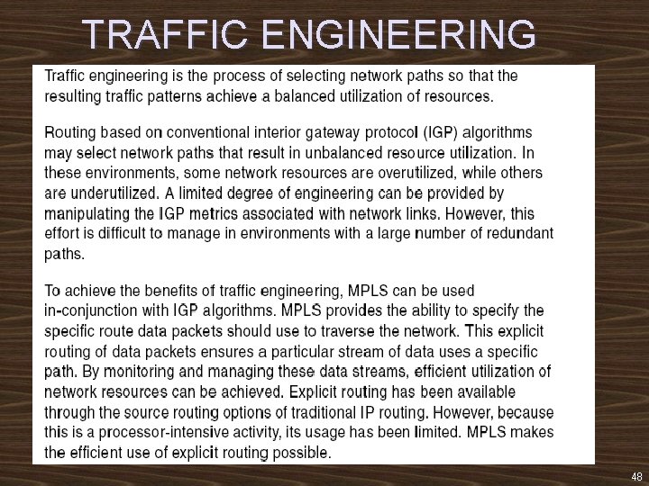 TRAFFIC ENGINEERING 48 