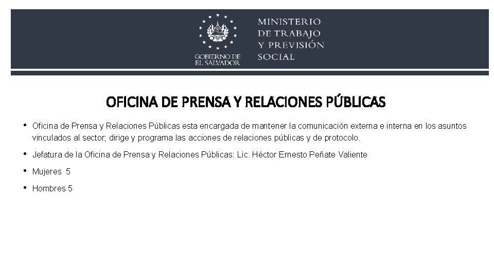 OFICINA DE PRENSA Y RELACIONES PÚBLICAS • Oficina de Prensa y Relaciones Públicas esta OFICINA DE PRENSA Y RELACIONES PÚBLICAS • Oficina de Prensa y Relaciones Públicas esta