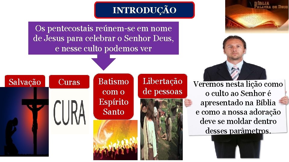 INTRODUÇÃO Os pentecostais reúnem-se em nome de Jesus para celebrar o Senhor Deus, e