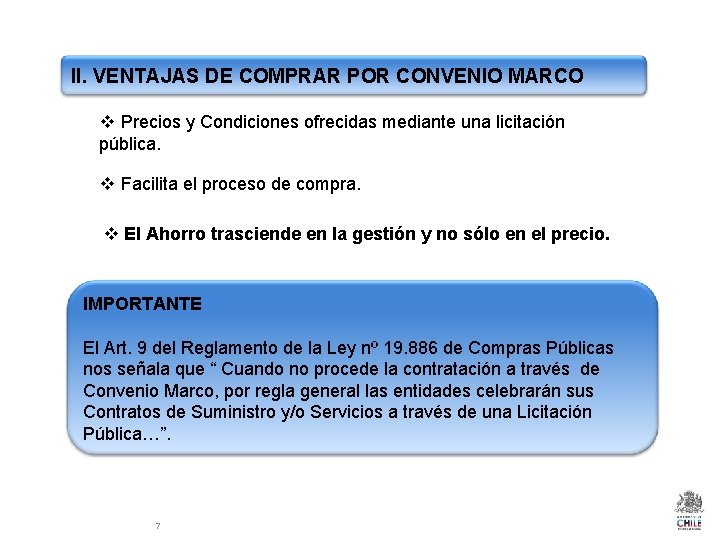 II. VENTAJAS DE COMPRAR POR CONVENIO MARCO v Precios y Condiciones ofrecidas mediante una