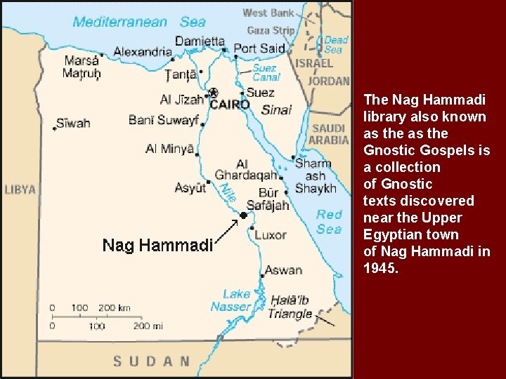 The Nag Hammadi library also known as the Gnostic Gospels is a collection of