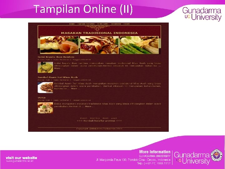 Tampilan Online (II) 