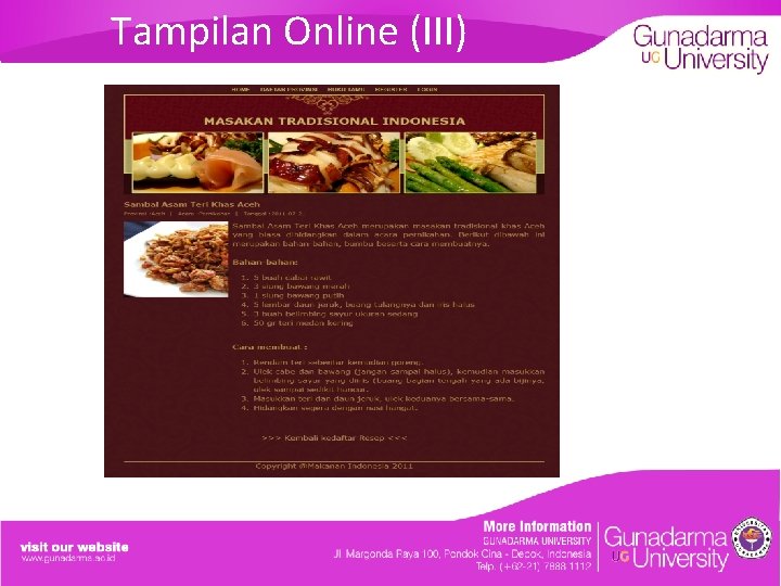Tampilan Online (III) 