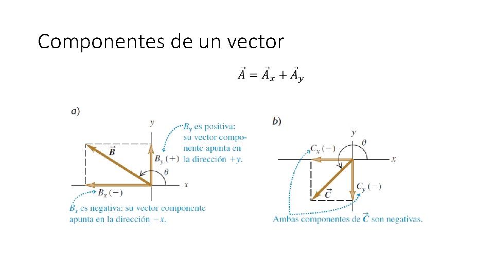 Componentes de un vector 