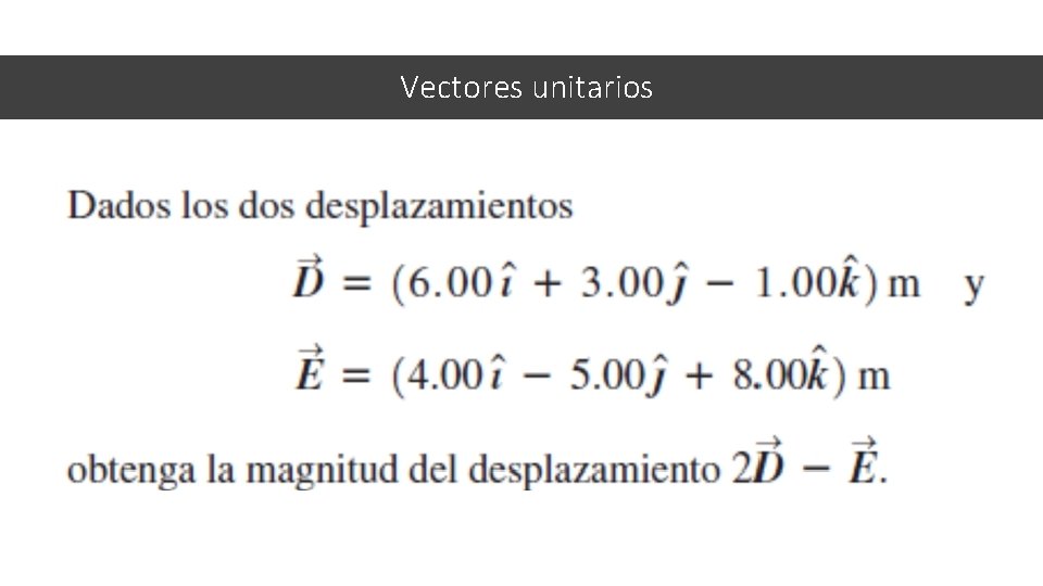 Vectores unitarios 