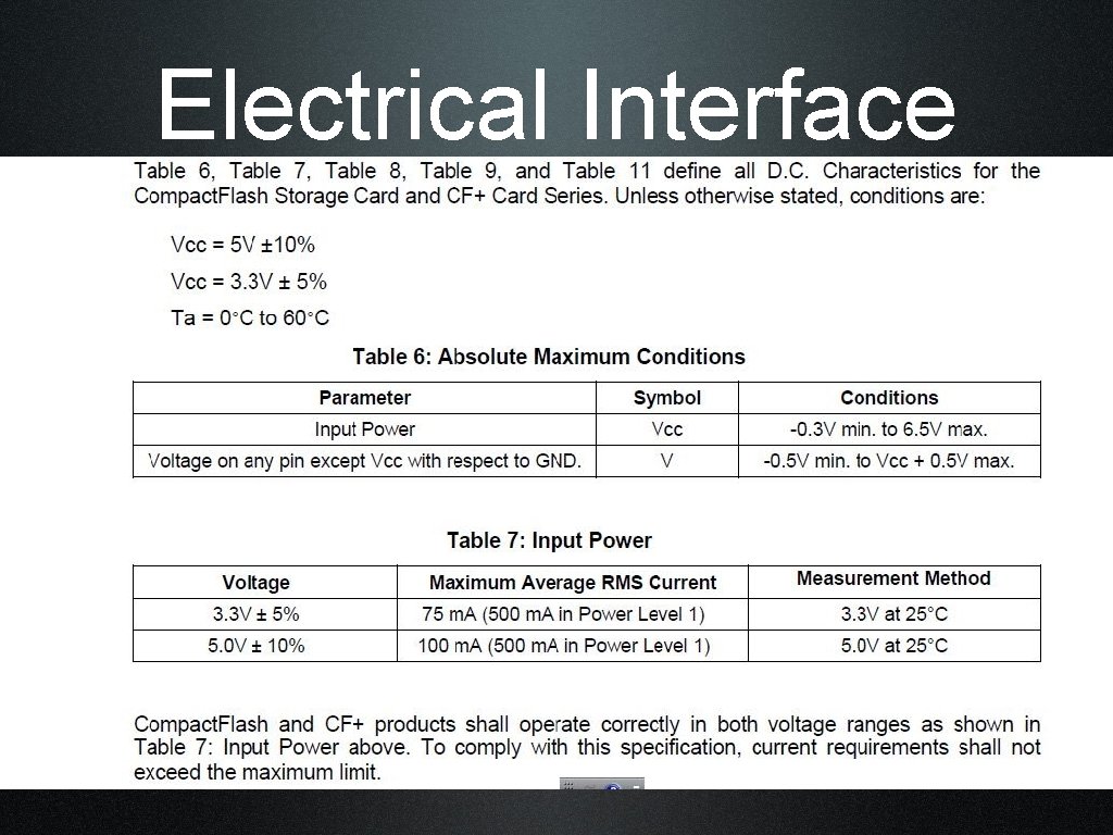 Electrical Interface 