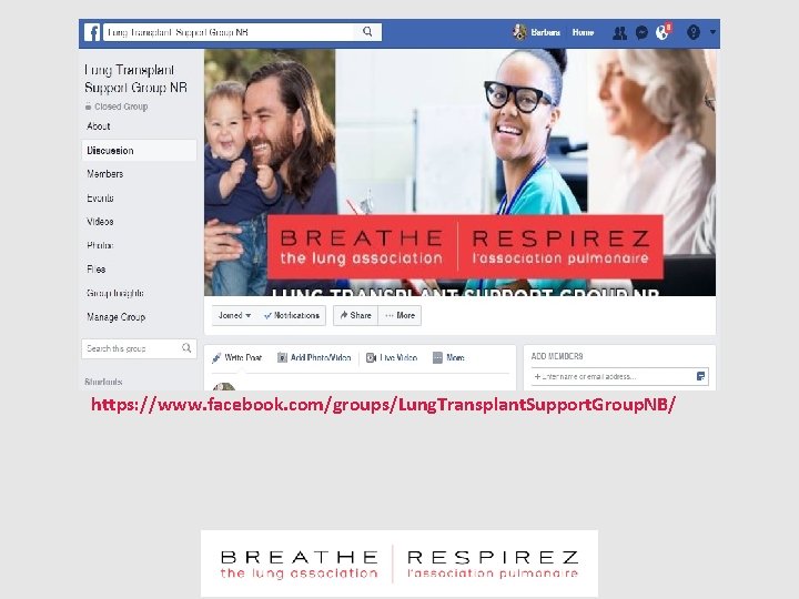 https: //www. facebook. com/groups/Lung. Transplant. Support. Group. NB/ 