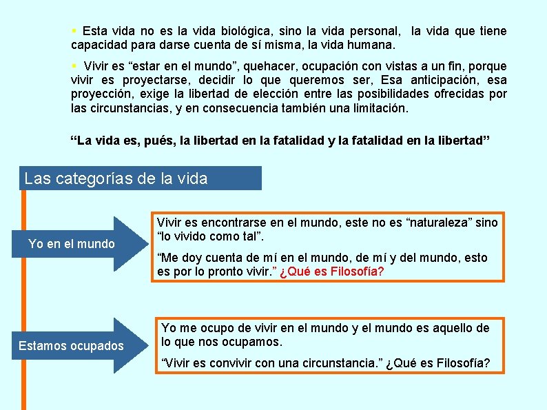 Esta vida no es la vida biológica, sino la vida personal, la vida Esta vida no es la vida biológica, sino la vida personal, la vida