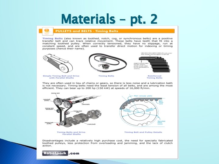 Materials – pt. 2 