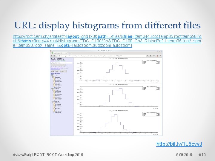 URL: display histograms from different files https: //root. cern. ch/js/latest/? layout=grid 1 x 3&path=.