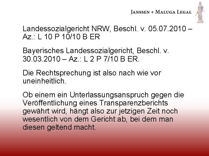  Landessozialgericht NRW, Beschl. v. 05. 07. 2010 – Az. : L 10 P