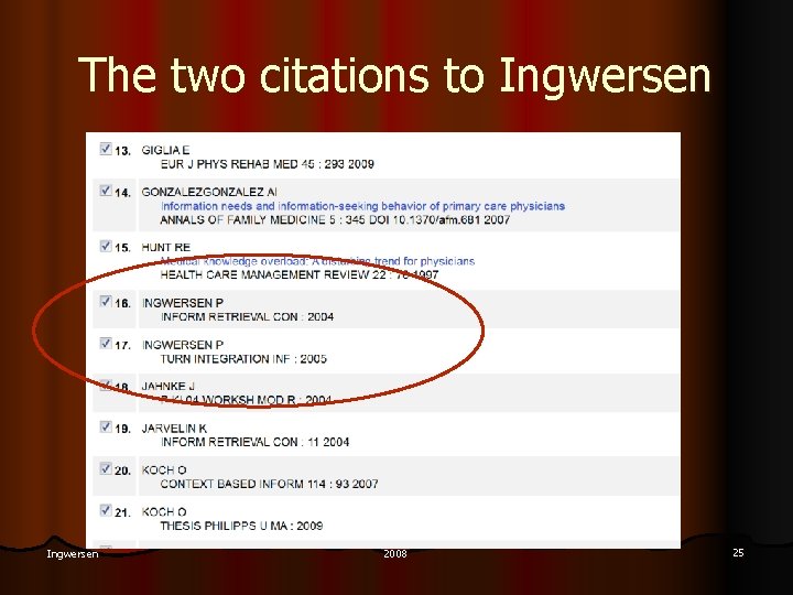 The two citations to Ingwersen 2008 25 