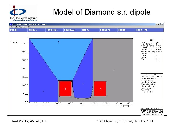 Model of Diamond s. r. dipole Neil Marks, ASTe. C, CI. ‘DC Magnets’; CI