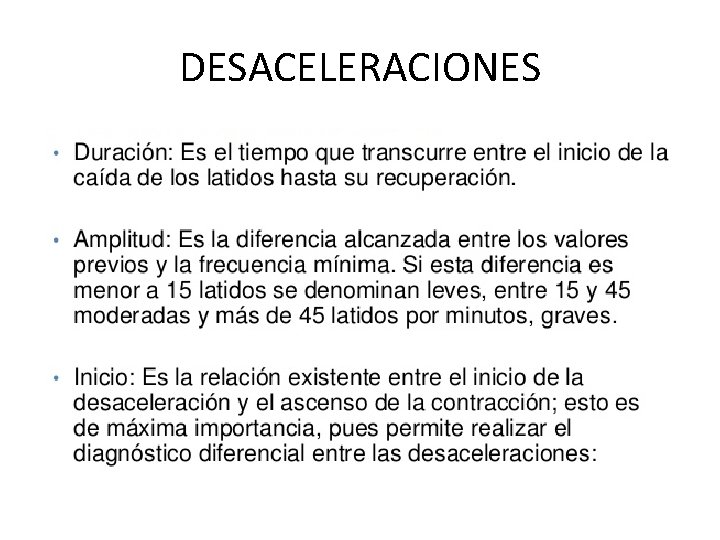 DESACELERACIONES 