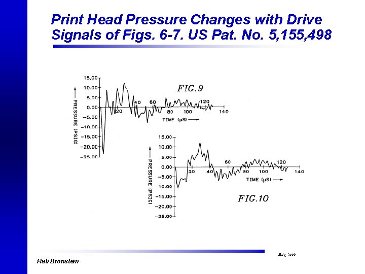 Print Head Pressure Changes with Drive Signals of Figs. 6 -7. US Pat. No.