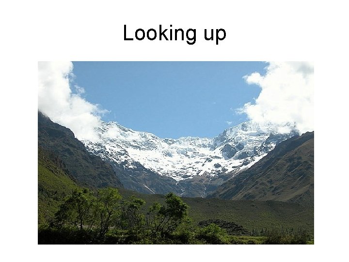 Looking up 