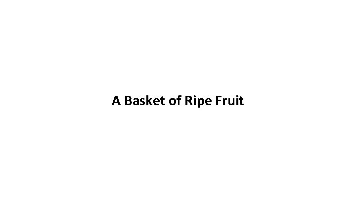 A Basket of Ripe Fruit 