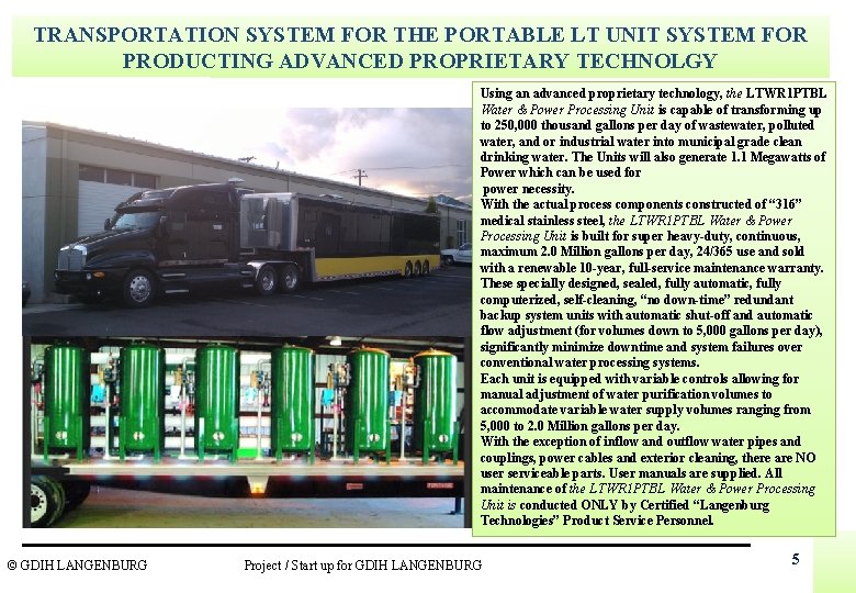 Start up for GDIH LANGENBURG ISRAEL Langenburg Technologies