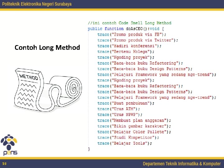 Contoh Long Method 16 