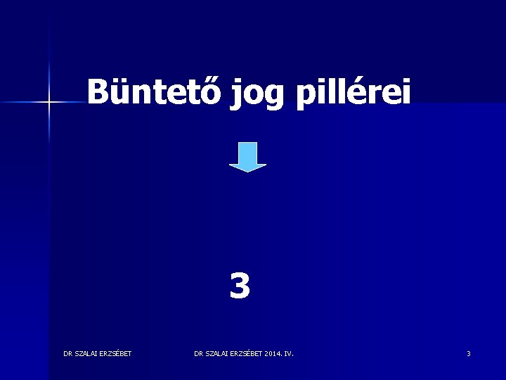 Büntető jog pillérei 3 DR SZALAI ERZSÉBET 2014. IV. 3 Büntető jog pillérei 3 DR SZALAI ERZSÉBET 2014. IV. 3