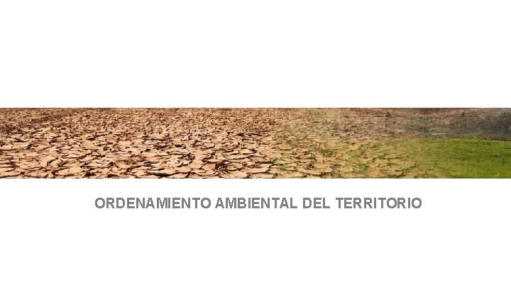 ORDENAMIENTO AMBIENTAL DEL TERRITORIO 