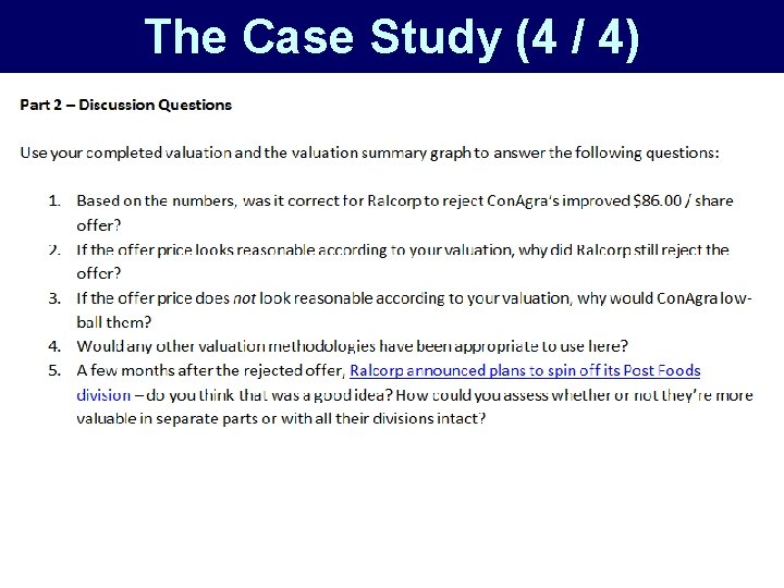 The Case Study (4 / 4) 