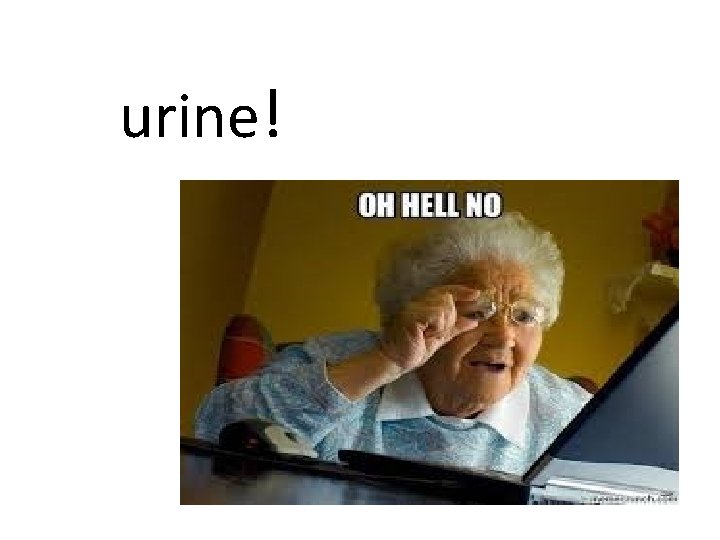  urine! 