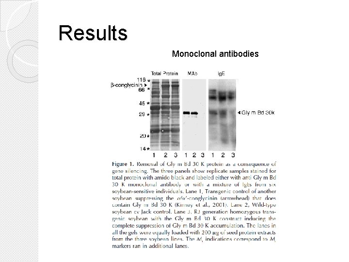 Results Monoclonal antibodies 