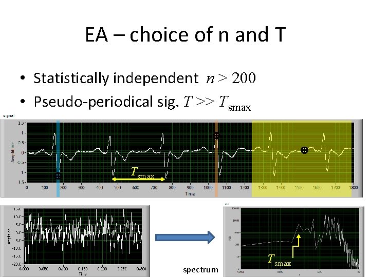EA – choice of n and T • Statistically independent n > 200 • EA – choice of n and T • Statistically independent n > 200 •