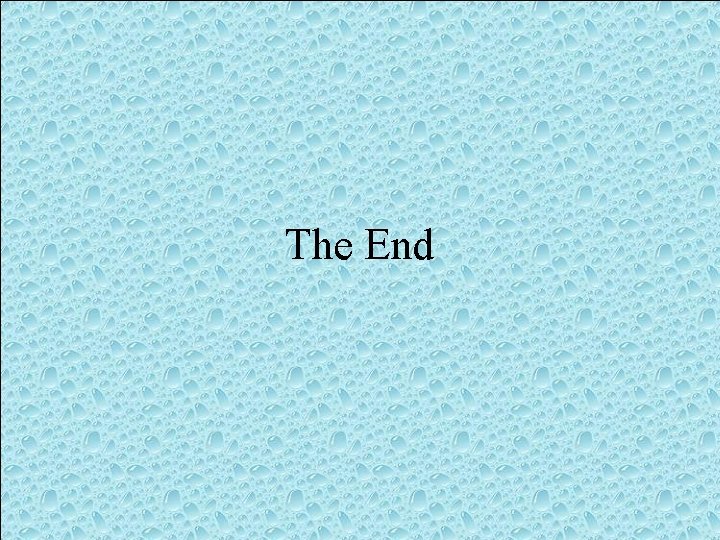 The End The End